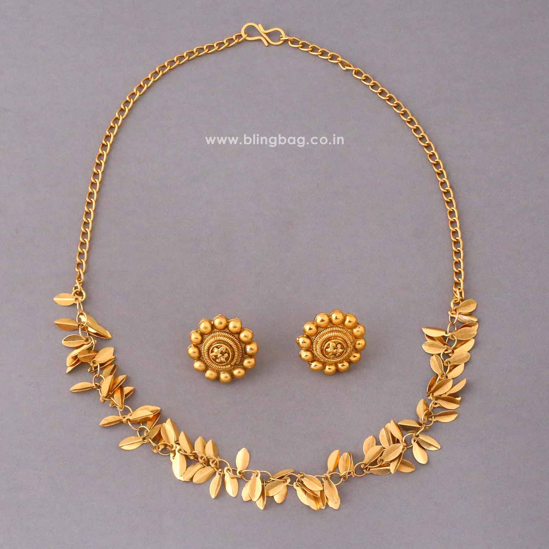 Golden Ambikaya Antique Jewellery Set- New Arrival