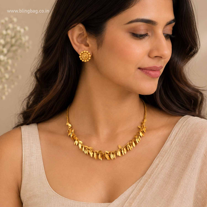 Golden Ambikaya Antique Jewellery Set- New Arrival