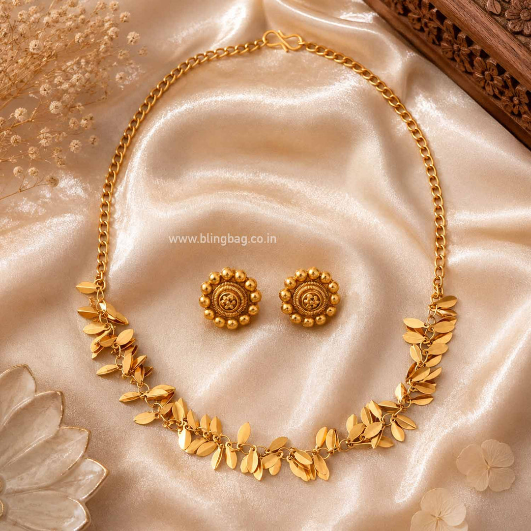 Golden Ambikaya Antique Jewellery Set- New Arrival