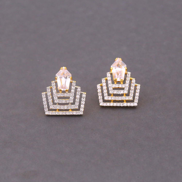 Golden Amelie Zirconia Studs