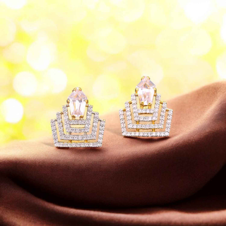 Golden Amelie Zirconia Studs