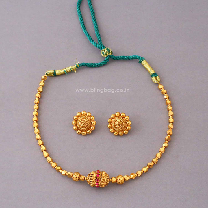 Golden Amruta Antique Jewellery Set- New Arrival