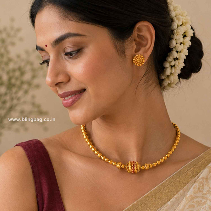Golden Amruta Antique Jewellery Set- New Arrival