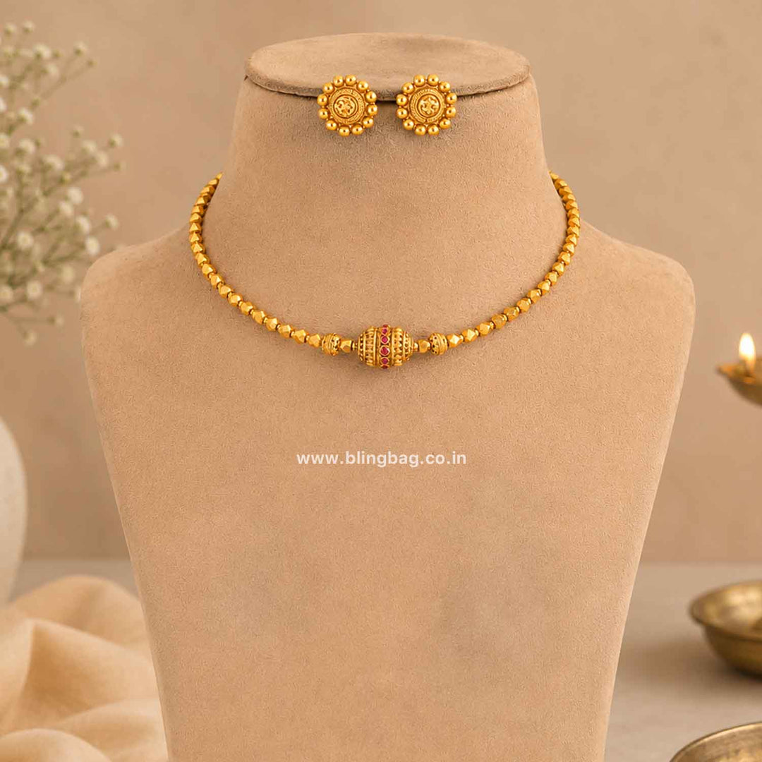 Golden Amruta Antique Jewellery Set- New Arrival