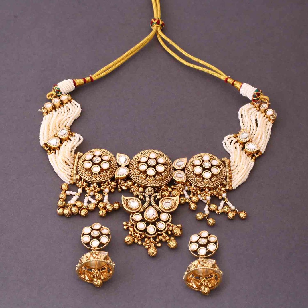 Golden Amrutha Antique Rajwadi Set