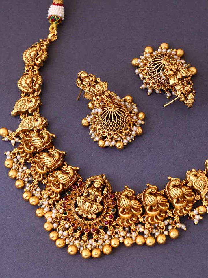 Golden Ananda Temple Jewellery Set