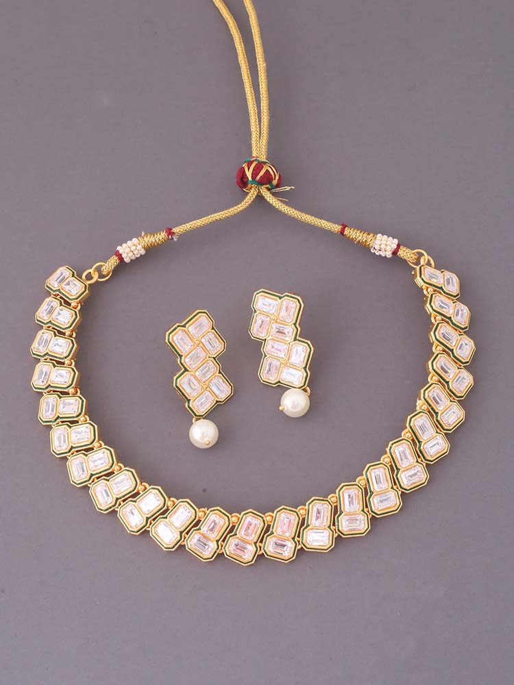 Golden Andraya Jewellery Set