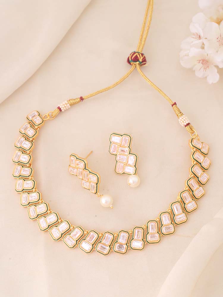 Golden Andraya Jewellery Set