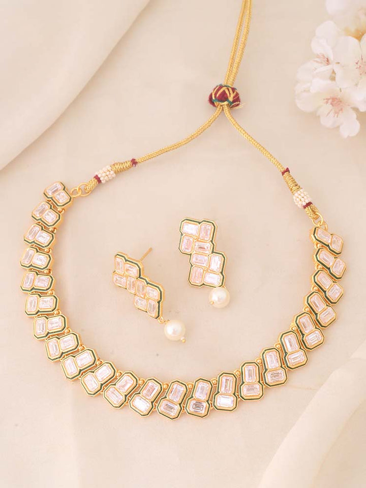 Golden Andraya Jewellery Set