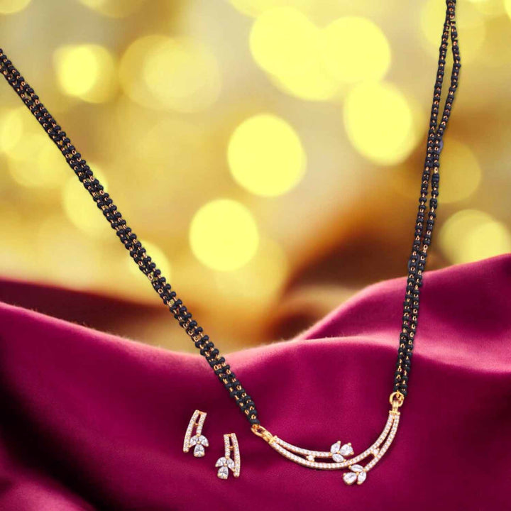 Golden Aney Mangalsutra Set