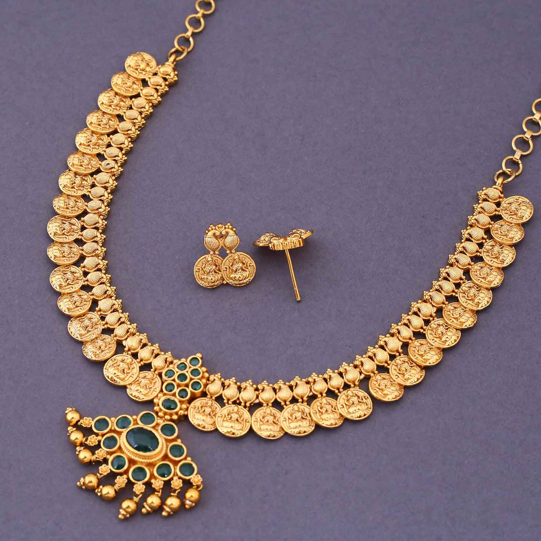 Golden Annadaya Temple Jewellery Set- New Arrival