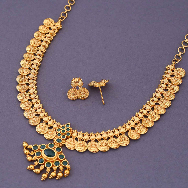 Golden Annadaya Temple Jewellery Set- New Arrival