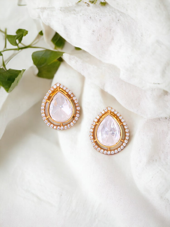 Golden Annalise Zirconia Studs