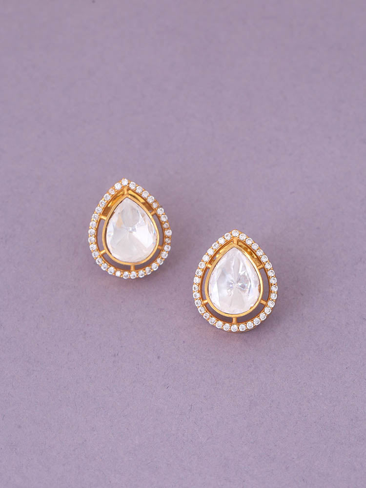 Golden Annalise Zirconia Studs