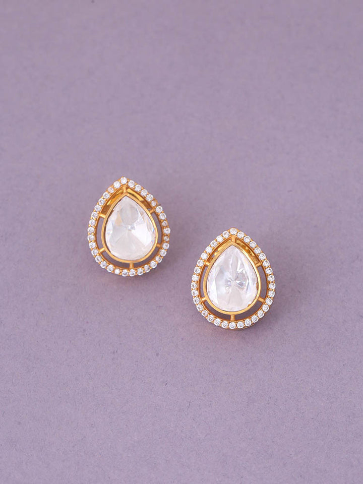 Golden Annalise Zirconia Studs
