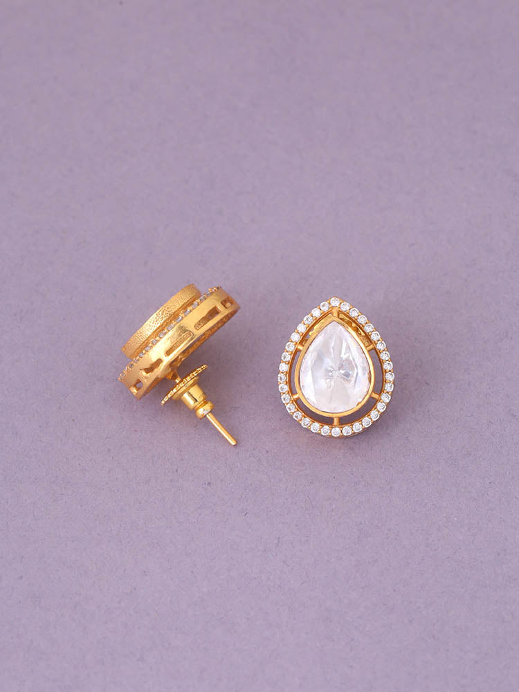 Golden Annalise Zirconia Studs