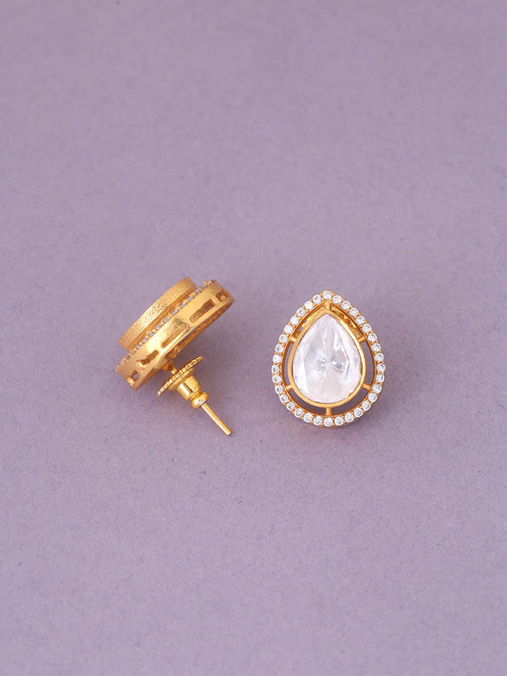Golden Annalise Zirconia Studs