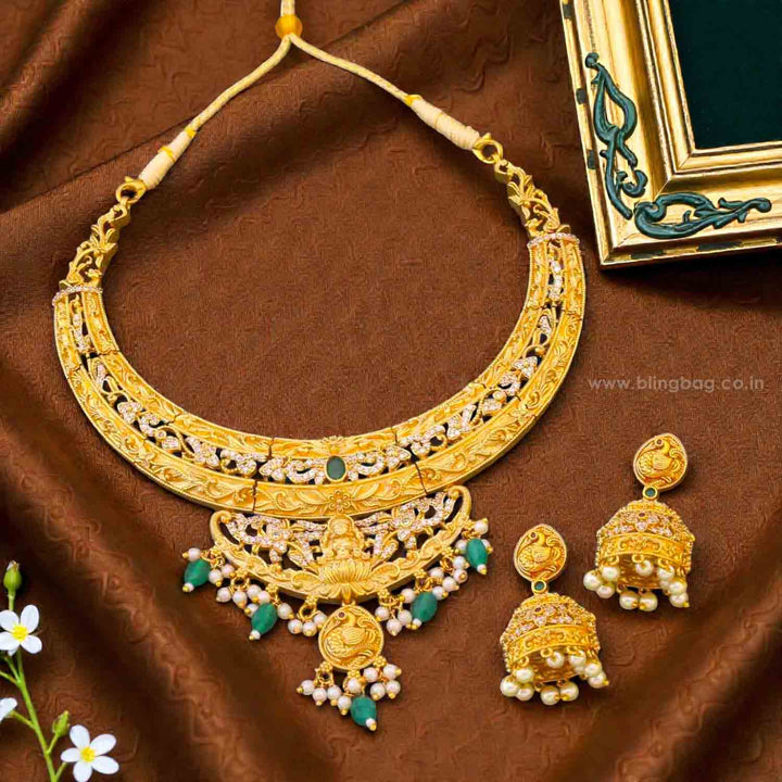 Golden Annapurnataa Hasli Temple Jewellery Set - New Arrival