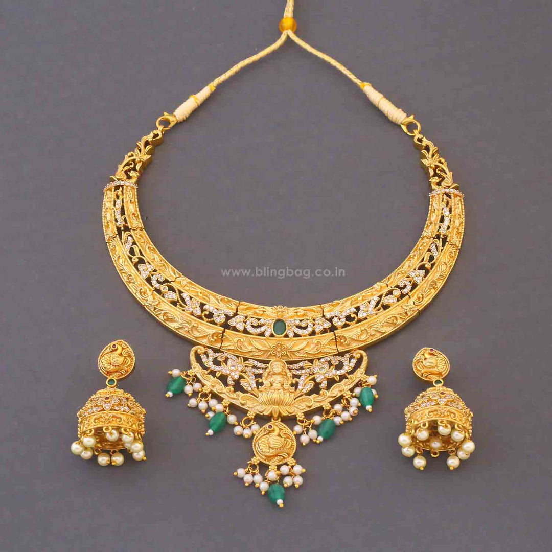 Golden Annapurnataa Hasli Temple Jewellery Set - New Arrival