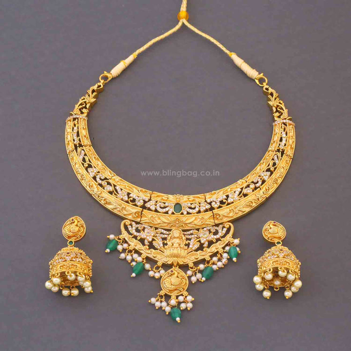 Golden Annapurnataa Hasli Temple Jewellery Set - New Arrival