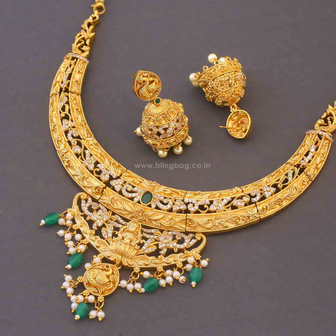 Golden Annapurnataa Hasli Temple Jewellery Set - New Arrival