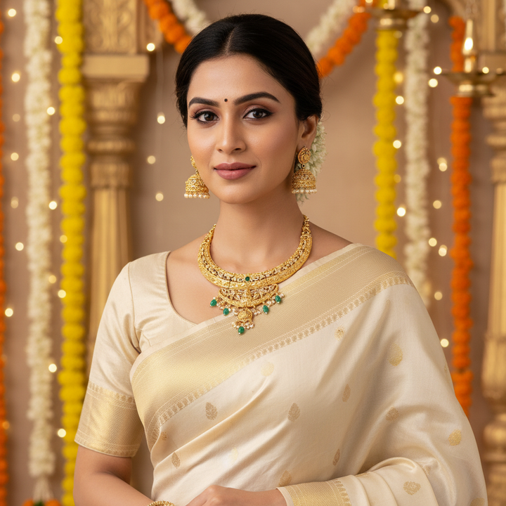 Golden Annapurnataa Hasli Temple Jewellery Set - New Arrival