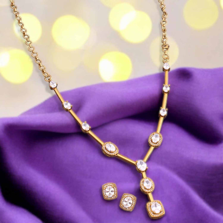 Golden Anshuma Antique Jewellery Set - New Arrival