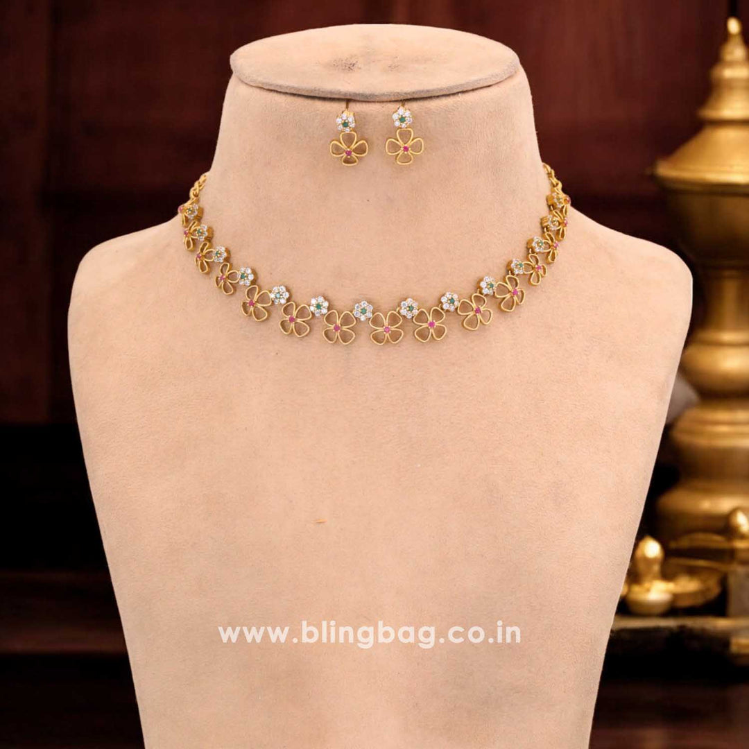 Golden Arjhumi Antique Jewellery Set - New Arrival