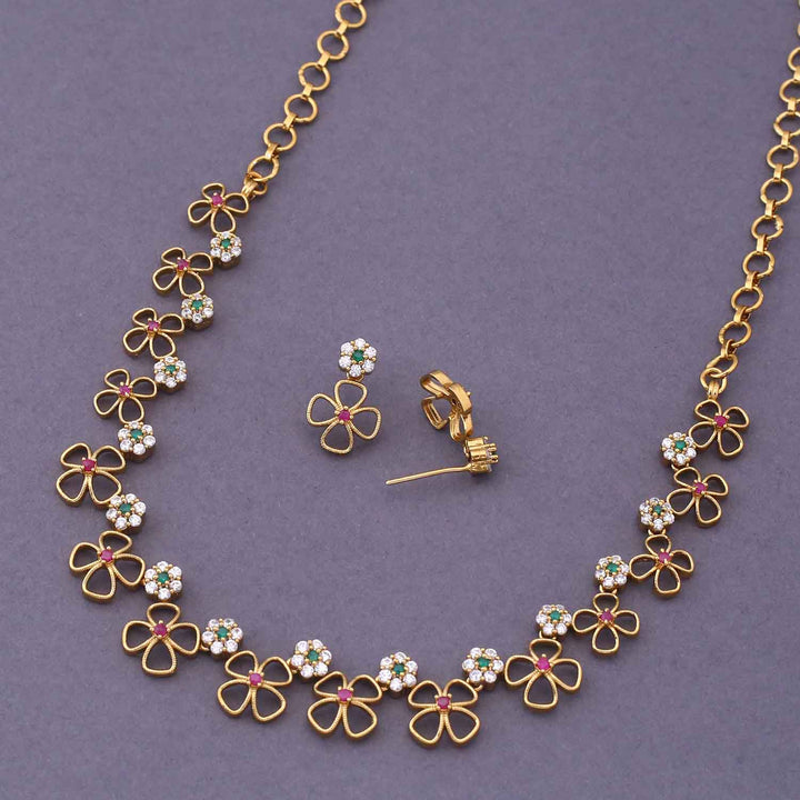 Golden Arjhumi Antique Jewellery Set - New Arrival