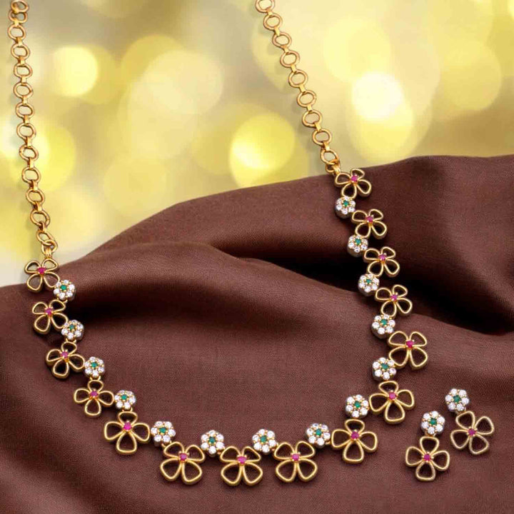 Golden Arjhumi Antique Jewellery Set - New Arrival