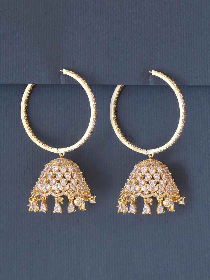 Golden Arlind Zirconia Jhumkis
