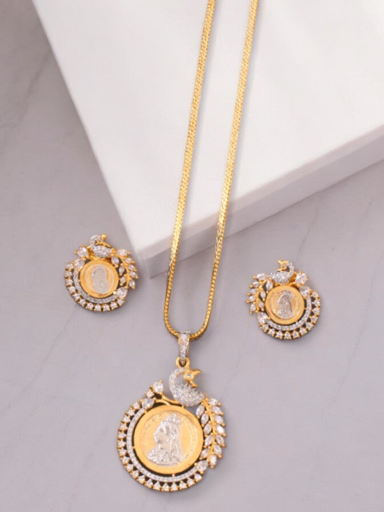 Golden Aroce Pendant Set