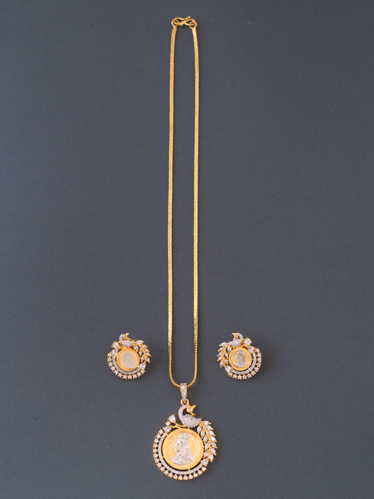 Golden Aroce Pendant Set