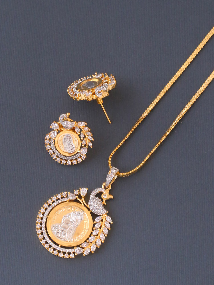 Golden Aroce Pendant Set