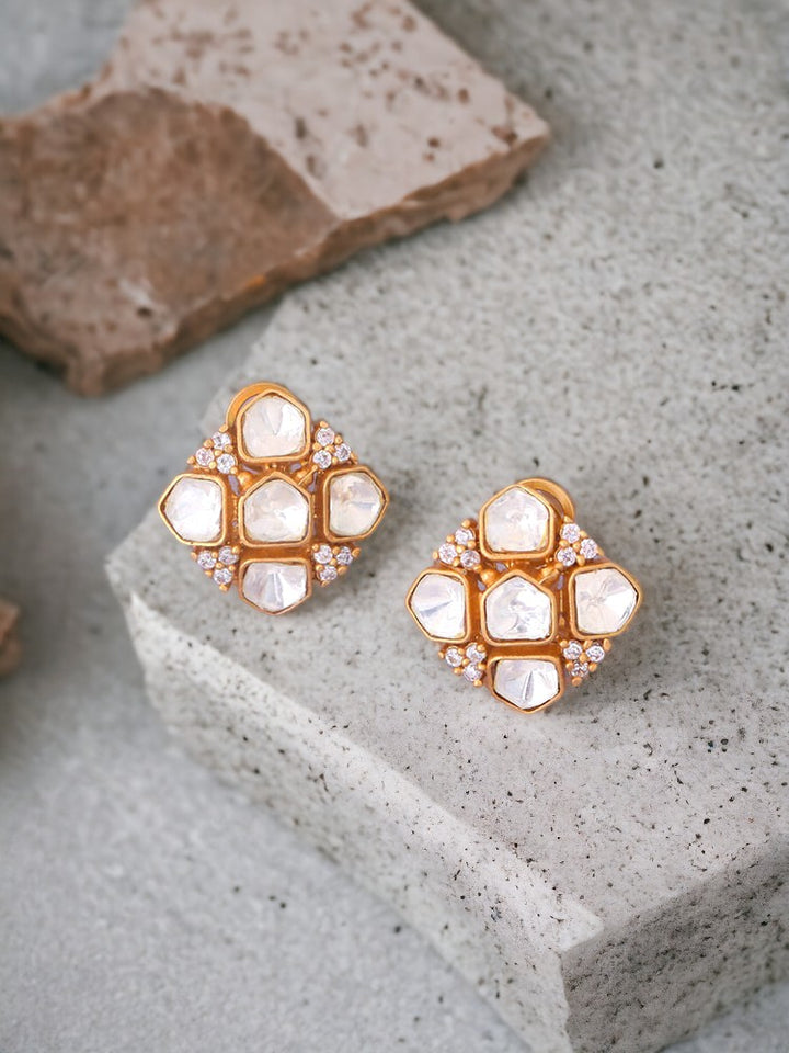 Golden Ashley Zirconia Studs