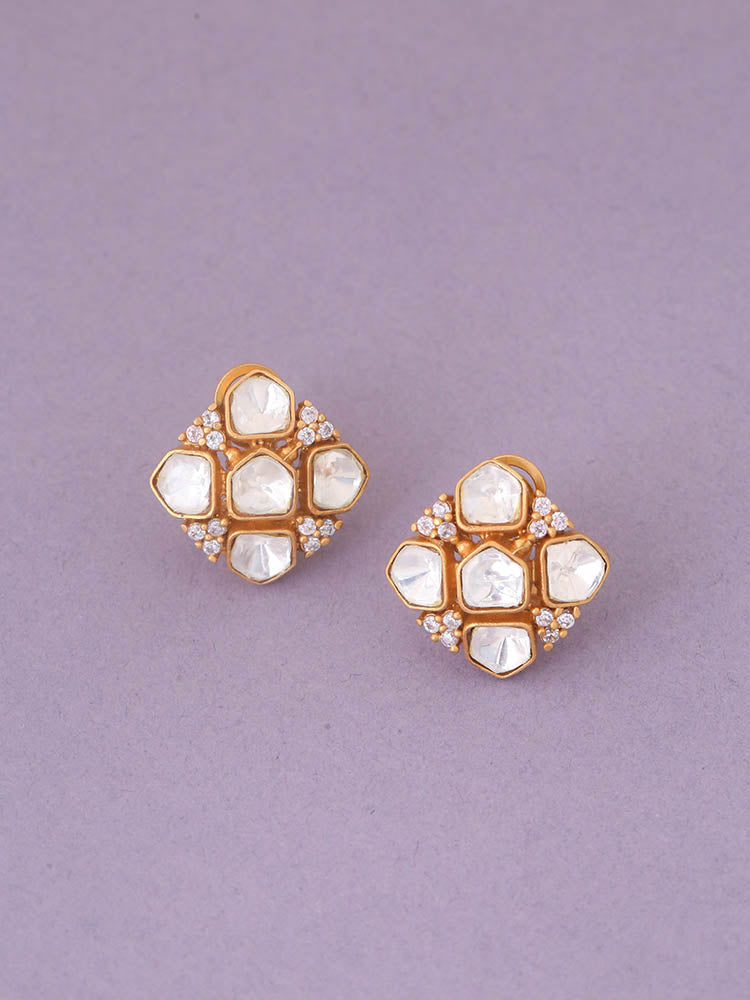 Golden Ashley Zirconia Studs