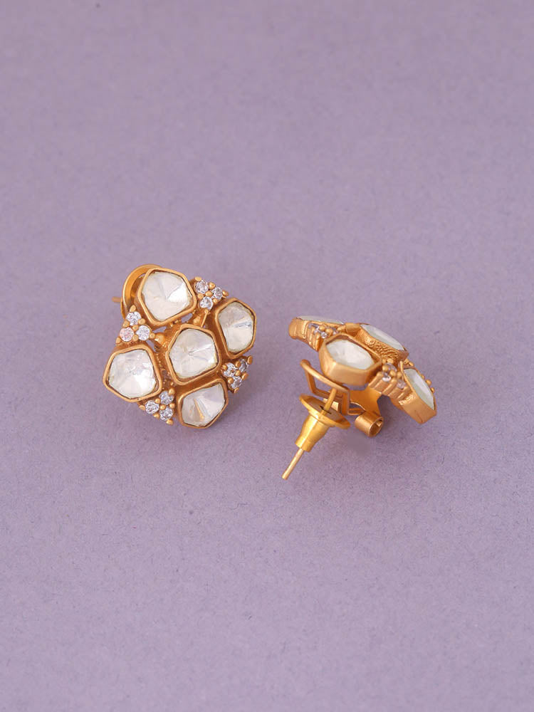 Golden Ashley Zirconia Studs