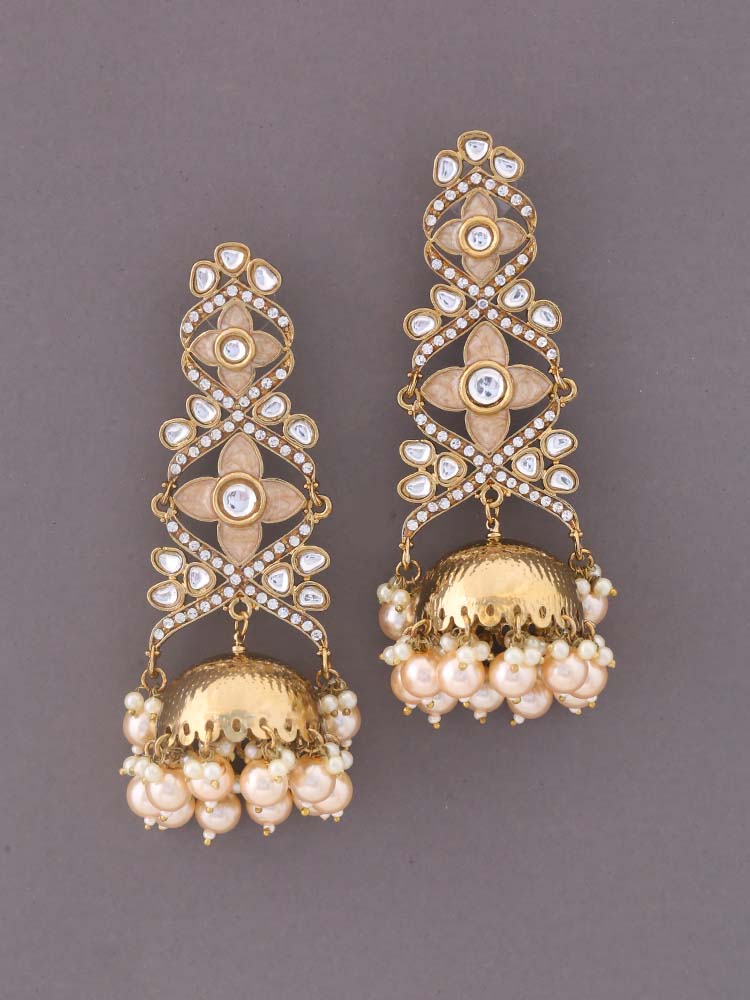 Golden Ashwini Jhumkis