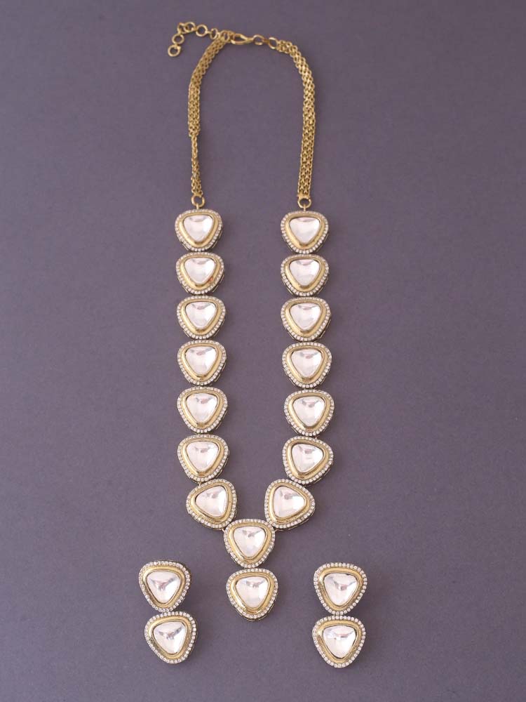 Golden Aubrieta Zirconia Jewellery Set