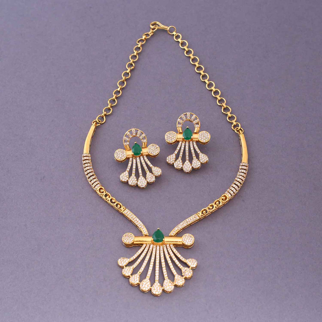 Golden Aureeti Hasli Antique Jewellery Set-New Arrival