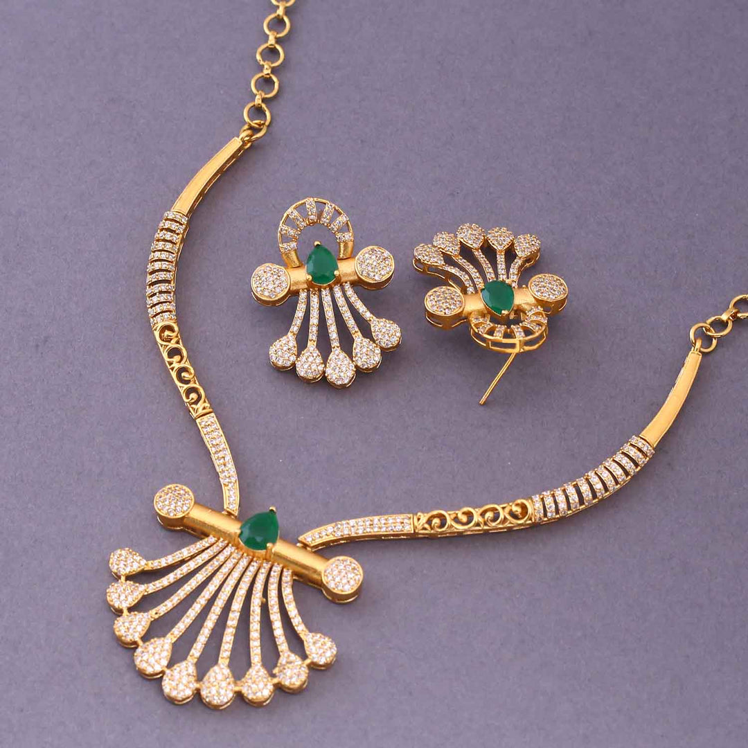 Golden Aureeti Hasli Antique Jewellery Set-New Arrival