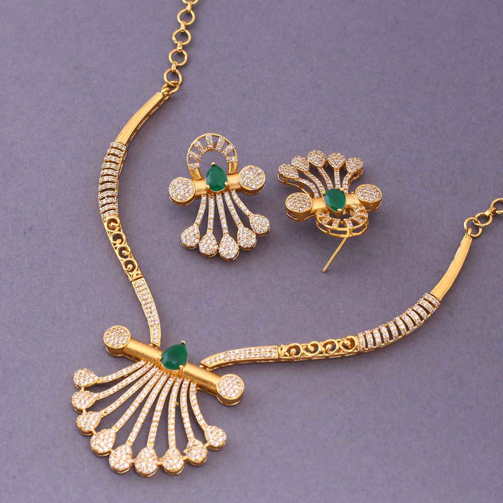 Golden Aureeti Hasli Antique Jewellery Set-New Arrival