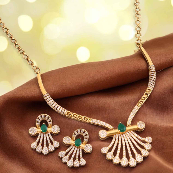 Golden Aureeti Hasli Antique Jewellery Set-New Arrival