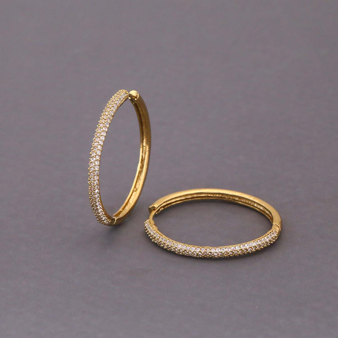 Golden Aurelia Zirconia Hoops