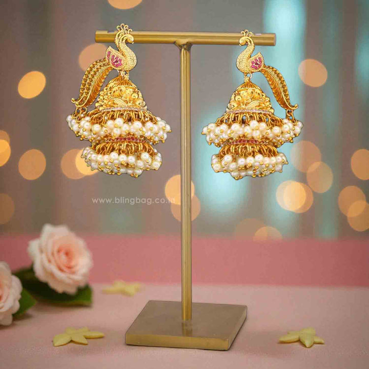 Golden Aveline Jhumkis