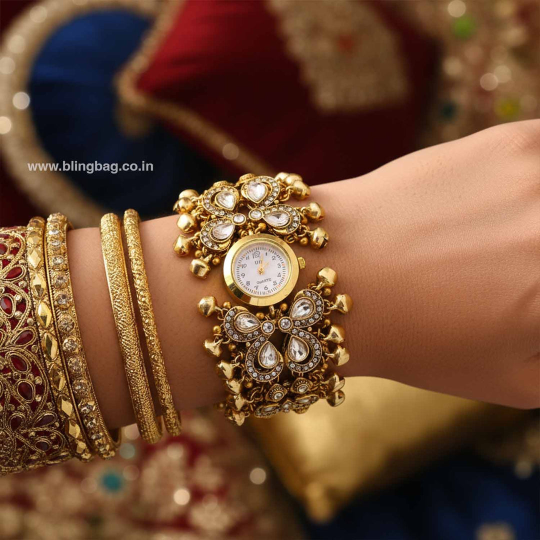 Blingbag Golden Avnisha Heritage Watch