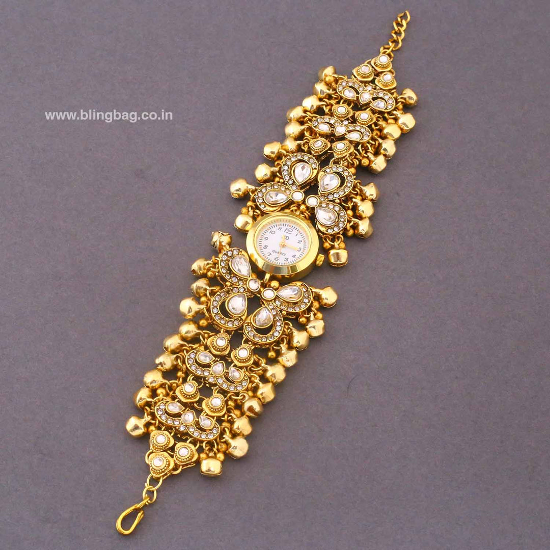 Blingbag Golden Avnisha Heritage Watch