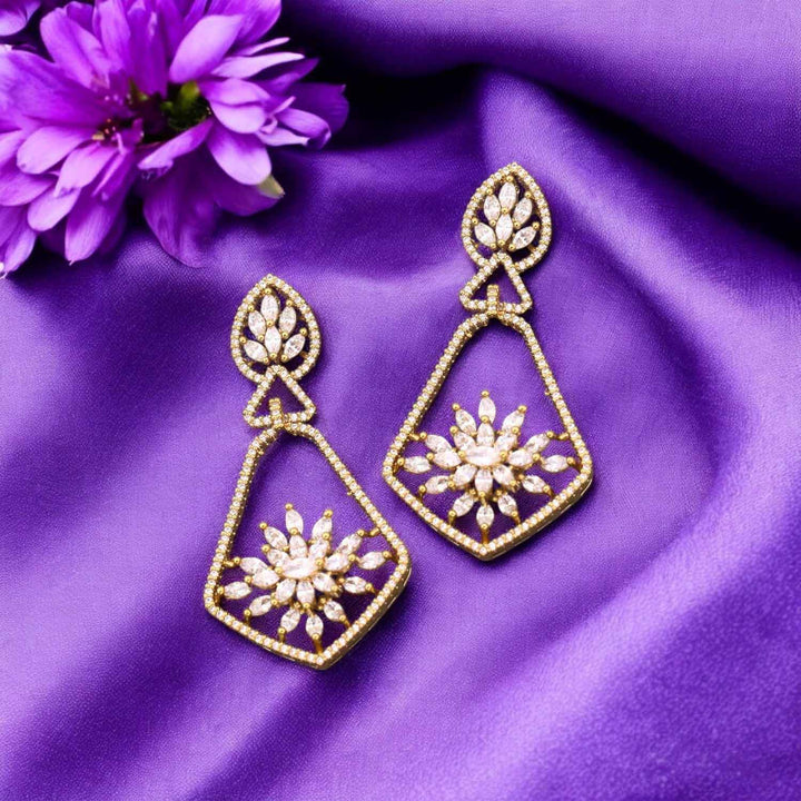 Golden Ayzal Zirconia Danglers