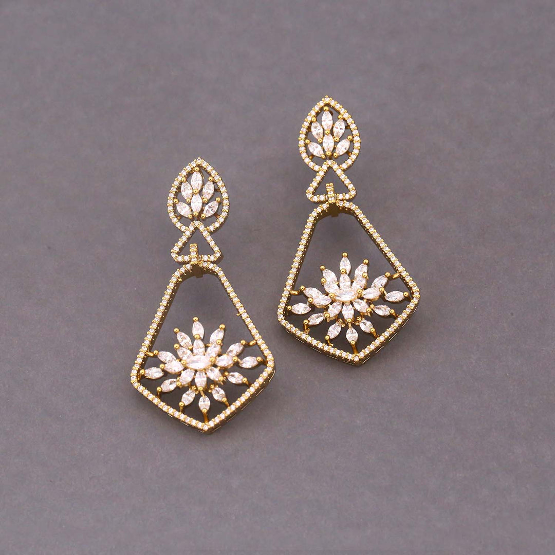 Golden Ayzal Zirconia Danglers