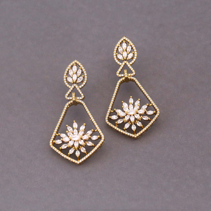Golden Ayzal Zirconia Danglers